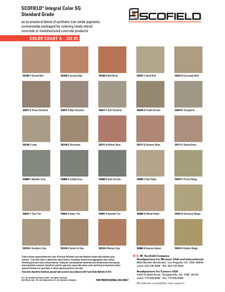 SCOFIELD-Integral-Color-SG-Color-Chart-1571400 - Spartan Concrete ...